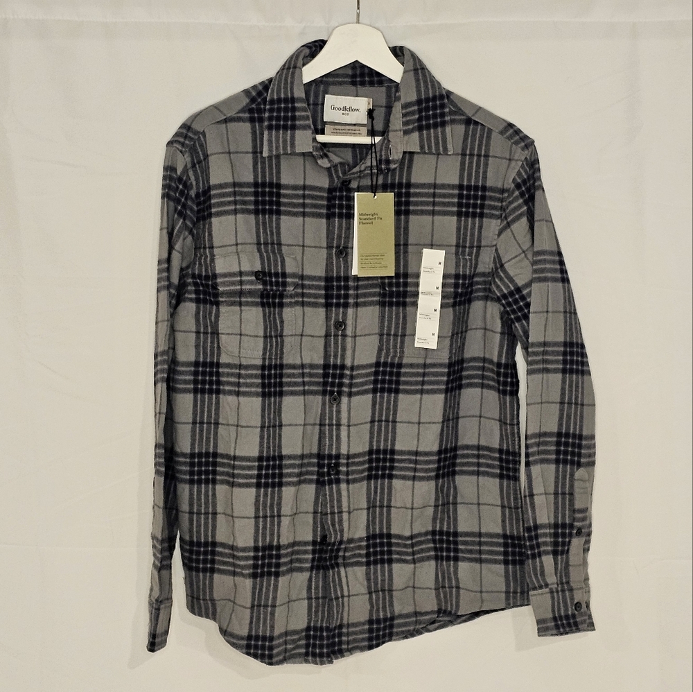 Goodfellow & Co Gray Plaid Shirt